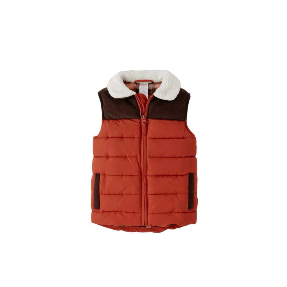Gymboree NWT 4T red cedar, brown corduroy on chest, vest warm, Christmas gift